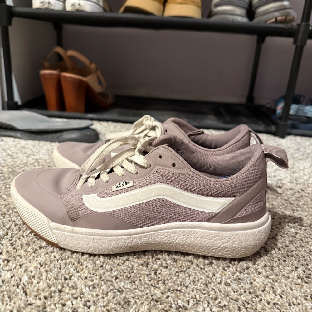 Vans Women's Taupe and Cream Sneakers